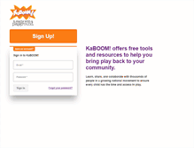 Tablet Screenshot of hello.kaboom.org